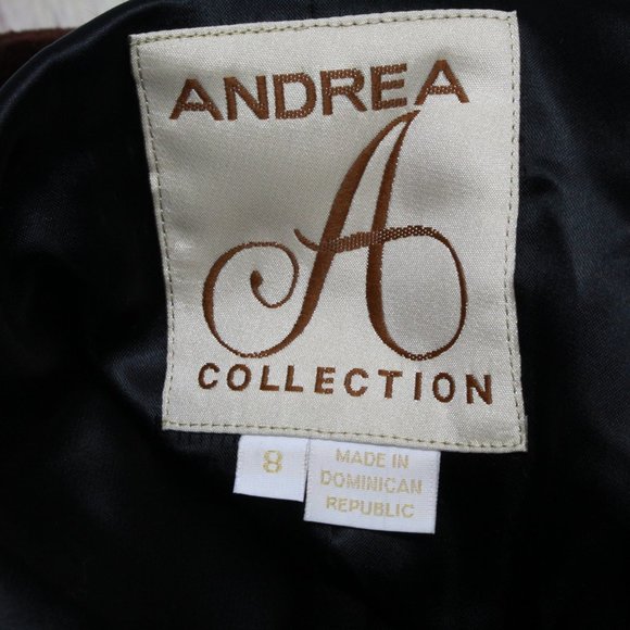 Andrea Collection Black Collared Long Lambswool Buttons Long Coat Jacket Size 8 - Picture 3 of 8